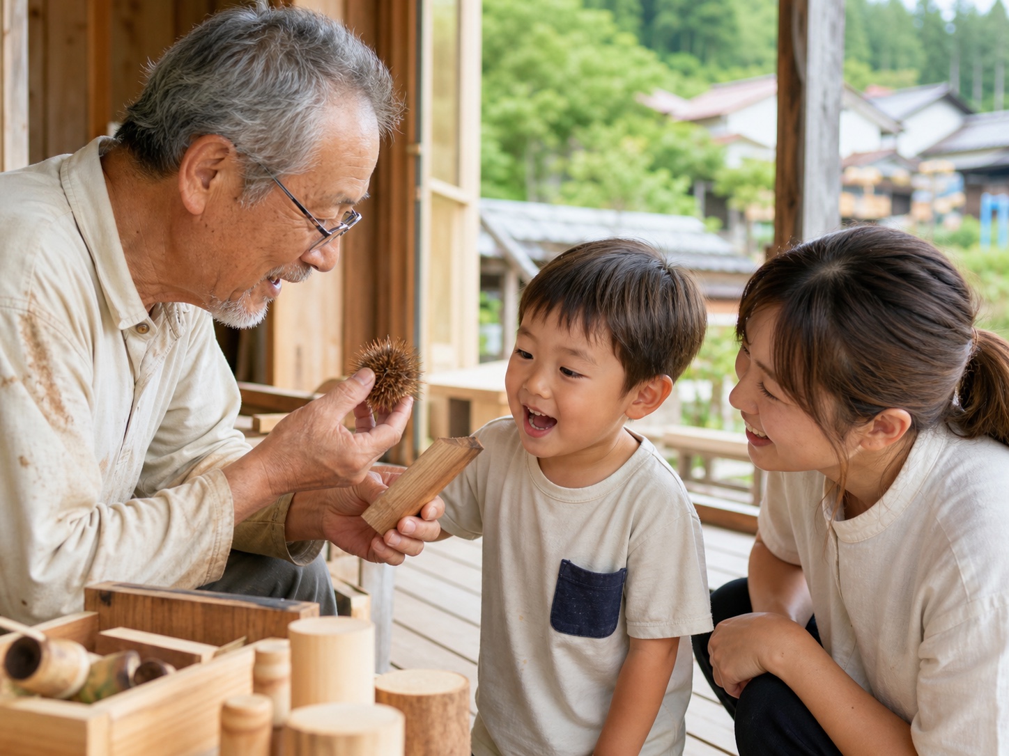 「知っている大人」が町に増える。を表す保育場面